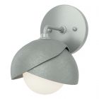 Hubbardton Forge Brooklyn 1-Light Double Shade Bath Sconce in Vintage Platinum 201374-1014