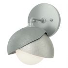 Hubbardton Forge Brooklyn 1-Light Double Shade Bath Sconce in Vintage Platinum 201374-1016