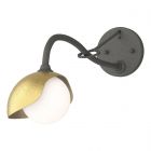 Hubbardton Forge Brooklyn 1-Light Single Shade Long-Arm Sconce in Natural Iron 201376-1044