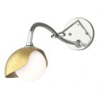 Hubbardton Forge Brooklyn 1-Light Single Shade Long-Arm Sconce in Sterling 201376-1071