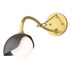 Hubbardton Forge Brooklyn 1-Light Single Shade Long-Arm Sconce in Modern Brass 201376-1075