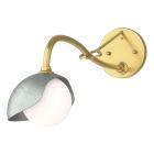 Hubbardton Forge Brooklyn 1-Light Single Shade Long-Arm Sconce in Modern Brass 201376-1077