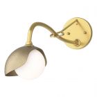 Hubbardton Forge Brooklyn 1-Light Single Shade Long-Arm Sconce in Modern Brass 201376-1078
