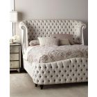 Savannah Mirrored Tufted Bed