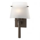 Hubbardton Forge Beacon Hall Half Cone Glass Sconce in Bronze 204825-1013