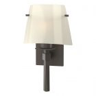 Hubbardton Forge Beacon Hall Half Cone Glass Sconce in Dark Smoke 204825-1019