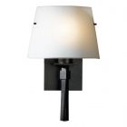 Hubbardton Forge Beacon Hall Half Cone Glass Sconce in Dark Smoke 204825-1020