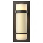 Hubbardton Forge Banded Sconce in Dark Smoke, Opal Glass (GG)