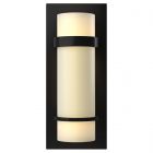 Hubbardton Forge Banded Sconce in Black, Opal Glass (GG)