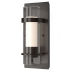 Hubbardton Forge Torch Indoor Sconce in Oil Rubbed Bronze, Seeded Glass with Opal Diffuser (ZS)