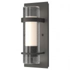 Hubbardton Forge Torch Indoor Sconce in Natural Iron, Seeded Glass with Opal Diffuser (ZS)