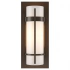 Hubbardton Forge Banded with Bar Sconce in Bronze, Opal Glass (GG)
