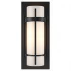 Hubbardton Forge Banded with Bar Sconce in Black, Opal Glass (GG)