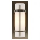 Hubbardton Forge Banded with Bar Sconce in Oil Rubbed Bronze, Opal Glass (GG)