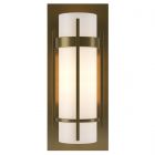 Hubbardton Forge Banded with Bar Sconce in Soft Gold, Opal Glass (GG)