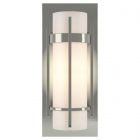 Hubbardton Forge Banded with Bar Sconce in Sterling, Opal Glass (GG)