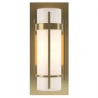 Hubbardton Forge Banded with Bar Sconce in Modern Brass, Opal Glass (GG)