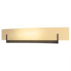 Hubbardton Forge Axis Large Sconce in Bronze, Amber Swirl Glass (AA)