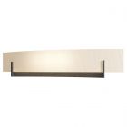 Hubbardton Forge Axis Large Sconce in Bronze, White Art Glass (BB)
