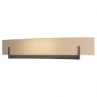 Hubbardton Forge Axis Large Sconce in Bronze, Sand Glass (SS)