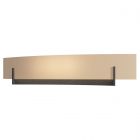 Hubbardton Forge Axis Large Sconce in Dark Smoke, Sand Glass (SS)
