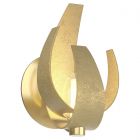 Hubbardton Forge Corona Sconce in Modern Brass, Clear Glass with Frosted Diffuser (YE)