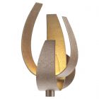 Hubbardton Forge Corona Large Sconce in Bronze, Clear Glass with Frosted Diffuser (YE)