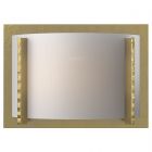 Hubbardton Forge Forged Vertical Bars Sconce in Modern Brass, White Art Glass (BB)