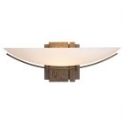 Hubbardton Forge Impressions Oval Sconce in Bronze, Opal Glass (GG)