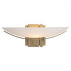 Hubbardton Forge Impressions Oval Sconce in Soft Gold, Opal Glass (GG)