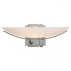 Hubbardton Forge Impressions Oval Sconce in Sterling, Opal Glass (GG)