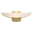Hubbardton Forge Impressions Oval Sconce in Modern Brass, Opal Glass (GG)
