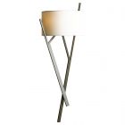 Hubbardton Forge Arbo Sconce in Dark Smoke, Natural Anna Shade (SF)