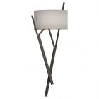 Hubbardton Forge Arbo Sconce in Oil Rubbed Bronze, Natural Anna Shade (SF)