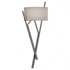 Hubbardton Forge Arbo Sconce in Natural Iron, Flax Shade (SE)