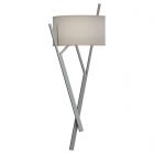 Hubbardton Forge Arbo Sconce in Vintage Platinum, Flax Shade (SE)