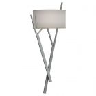 Hubbardton Forge Arbo Sconce in Vintage Platinum, Natural Anna Shade (SF)