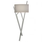 Hubbardton Forge Arbo Sconce in Sterling, Flax Shade (SE)