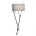 Hubbardton Forge Arbo Sconce in Sterling, Natural Anna Shade (SF)