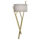 Hubbardton Forge Arbo Sconce in Modern Brass, Natural Anna Shade (SF)