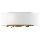 Hubbardton Forge Brindille Sconce in Modern Brass, Natural Anna Shade (SF)