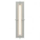 Hubbardton Forge Ethos Large LED Sconce in Sterling, Seeded Clear Glass (II)
