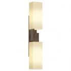 Hubbardton Forge Ondrian 2 Light Sconce in Bronze, Opal Glass (GG)