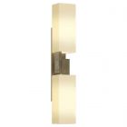 Hubbardton Forge Ondrian 2 Light Sconce in Soft Gold, Opal Glass (GG)