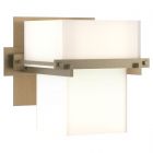 Hubbardton Forge Kakomi 1 Light Sconce in Soft Gold, Opal Glass (GG)