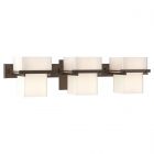 Hubbardton Forge Kakomi 3 Light Sconce in Bronze, Opal Glass (GG)