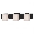 Hubbardton Forge Impressions 3 Light Sconce in Black, Opal Glass (GG)