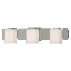 Hubbardton Forge Impressions 3 Light Sconce in Vintage Platinum, Opal Glass (GG)