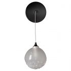 Hubbardton Forge Fritz Globe Low Voltage Sconce in Ink, Frosted Glass (FD)