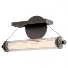 Hubbardton Forge Libra LED Sconce in Dark Smoke, Clear Glass (ZM)